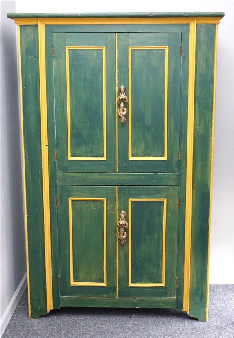 PRIMITIVE PAINTED TALL CABINET (1 of 8)