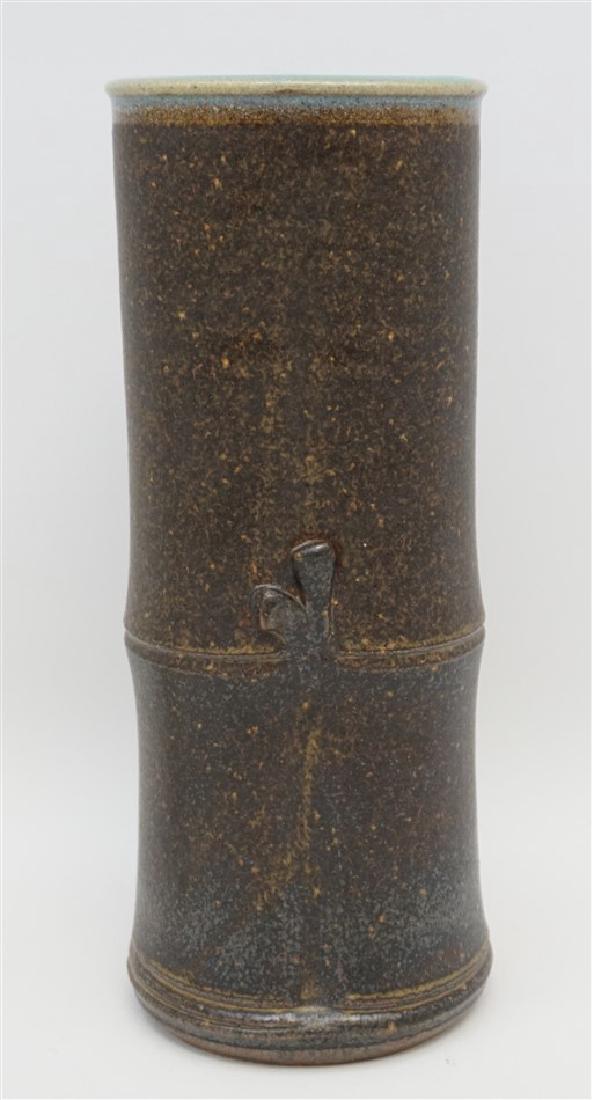NICHIBEI POTTERS BAMBOO CYLINDER VASE (1 of 9)