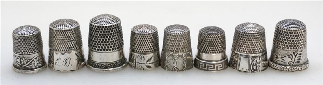 8 STERLING SILVER VICTORIAN THIMBLES (1 of 7)
