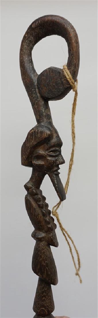 CARVED AFRICAN TRIBAL CEREMONIAL STAFF (1 of 9)