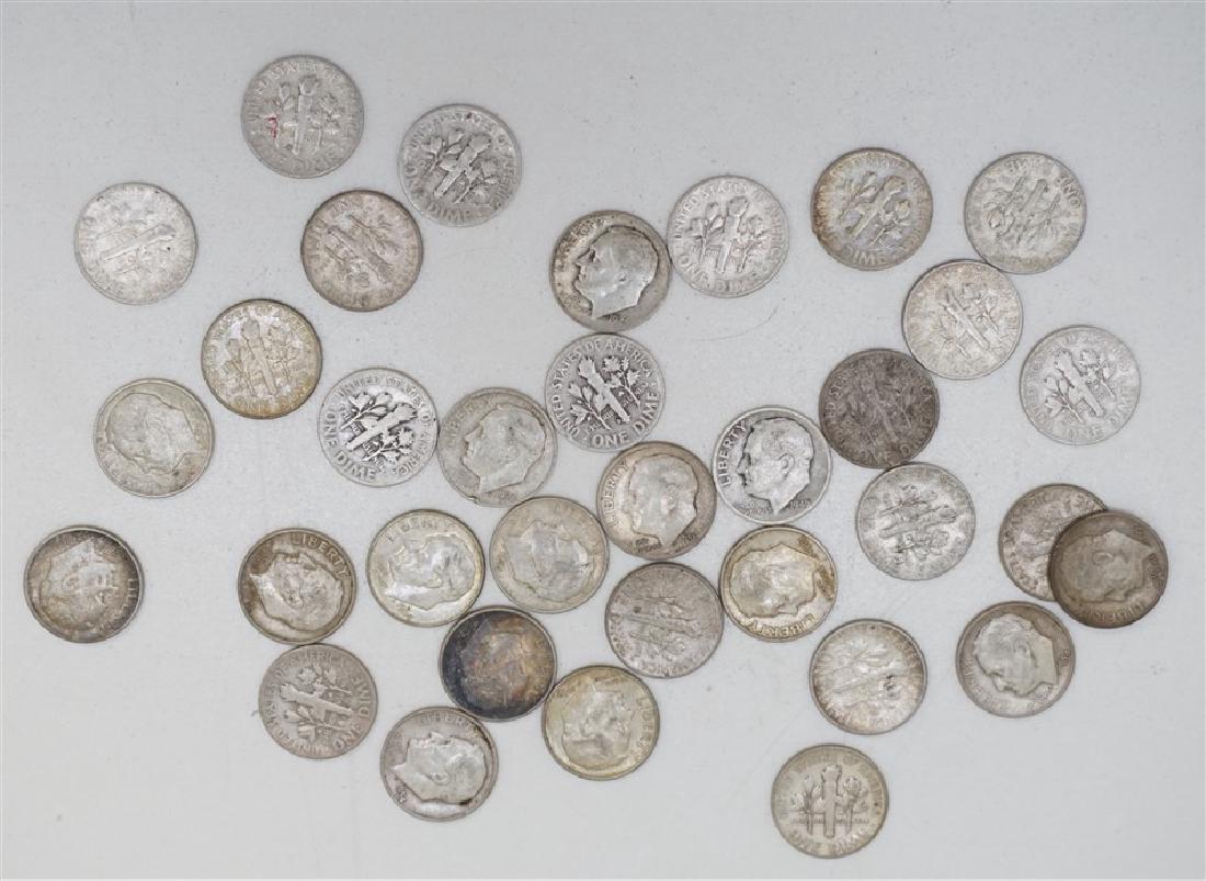 34PC PRE-1964 90% SILVER DIMES (1 of 3)