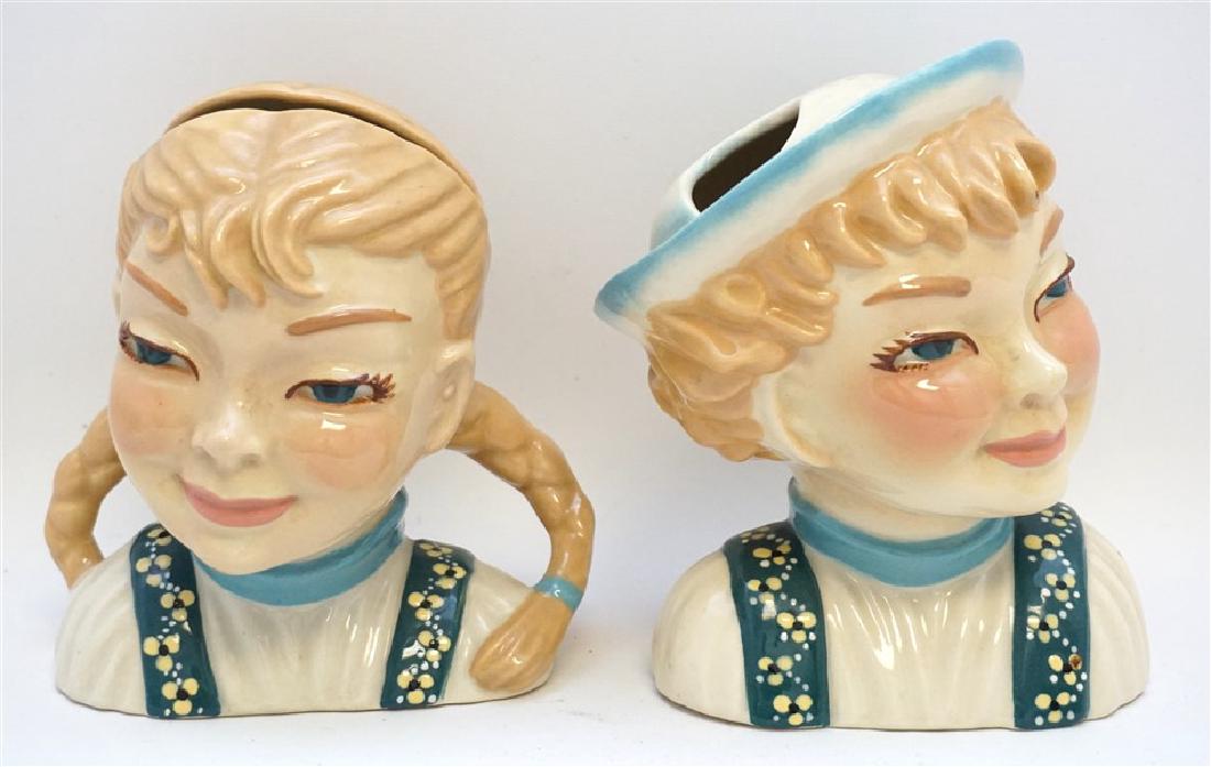 2 MID CENTURY CERAMIC ARTS STUDIO HEAD VASES (1 of 7)