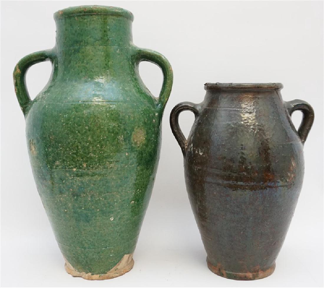 2 FRENCH POTTERY OLIVE JARS (1 of 13)