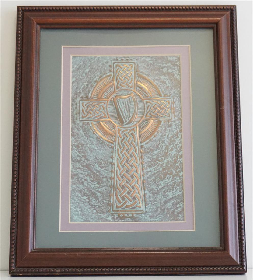 FRAMED COPPER CELTIC CROSS (1 of 6)