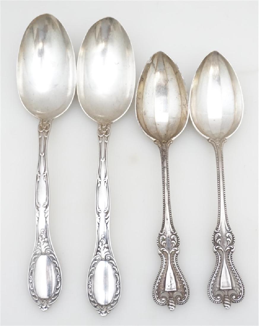 4 STERLING SILVER TABLESPOONS & OVAL SOUP SPOONS (1 of 8)