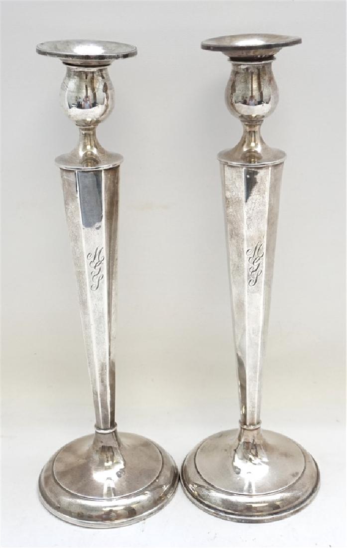 PAIR AMERICAN STERLING 12" CANDLESTICKS (1 of 12)