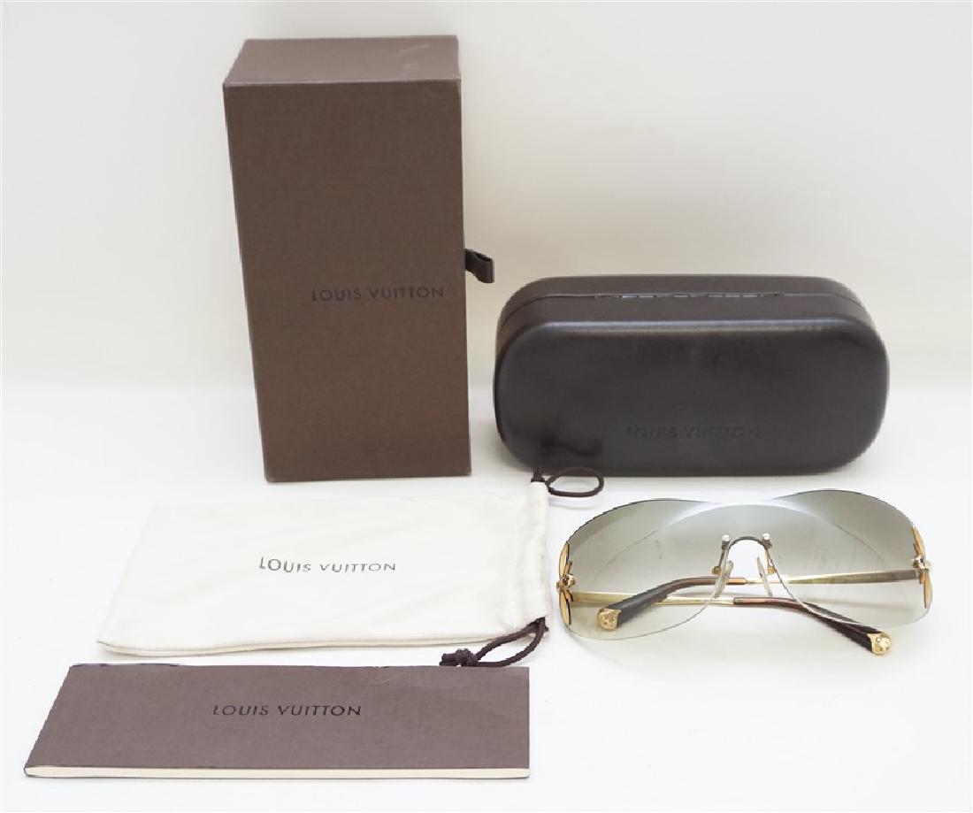 LOUIS VUITTON LILY RIMLESS MASK SUNGLASSES W CASE (1 of 8)
