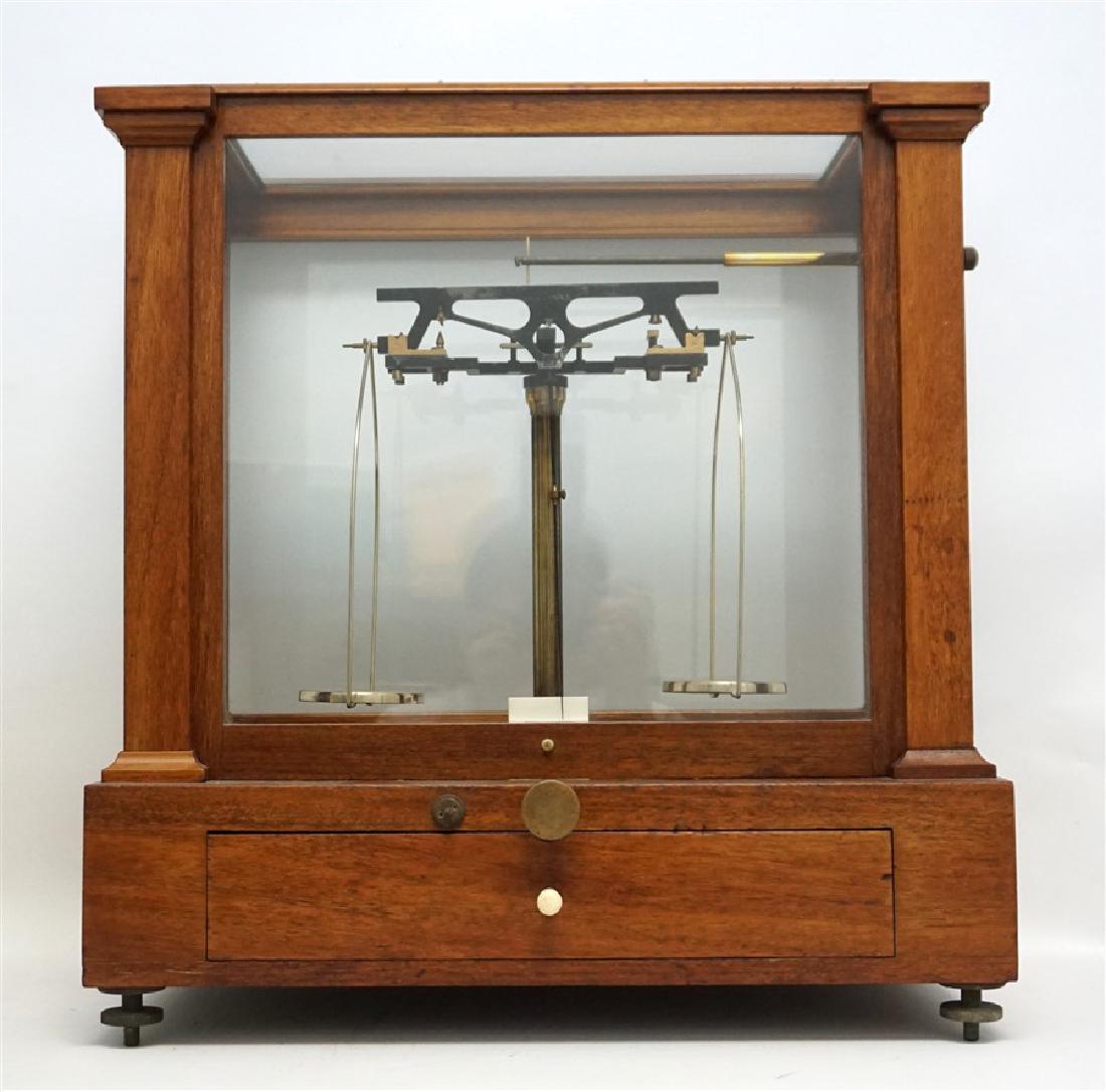 ANTIQUE HENRY TROEMNER ANALYTICAL BALANCE SCALE