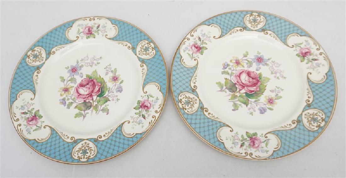 2 MYOTT STAFFORDSHIRE ROSE BLUE PLATES (1 of 9)