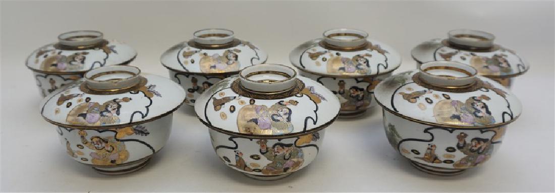 7 JAPANESE MEIJI KUTANI DAIKOKUTEN RICE BOWLS (1 of 8)
