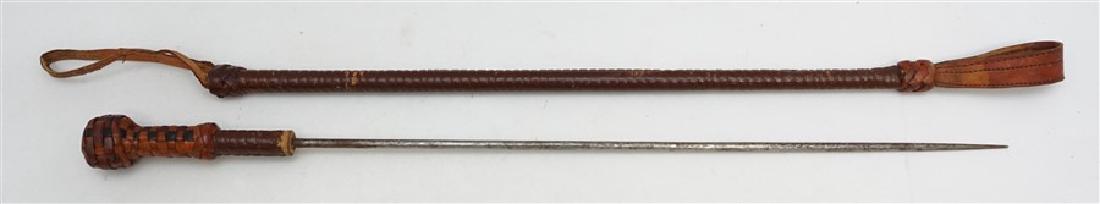 BRAIDED LEATHER SWAGGER STICK (1 of 8)