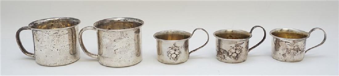 5 STERLING SILVER CHRISTENING / BABY CUPS (1 of 10)