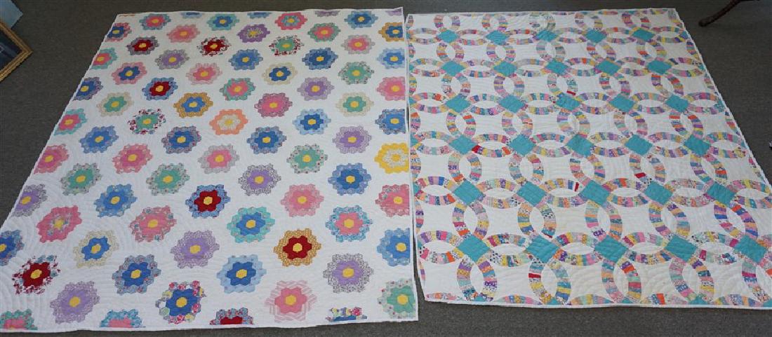 2 AMERICAN 1920-30s HAND STITCHED QUILTS (1 of 7)