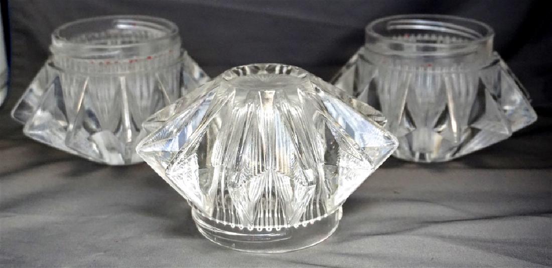 3 ART DECO GLASS STAR SHADES (1 of 5)