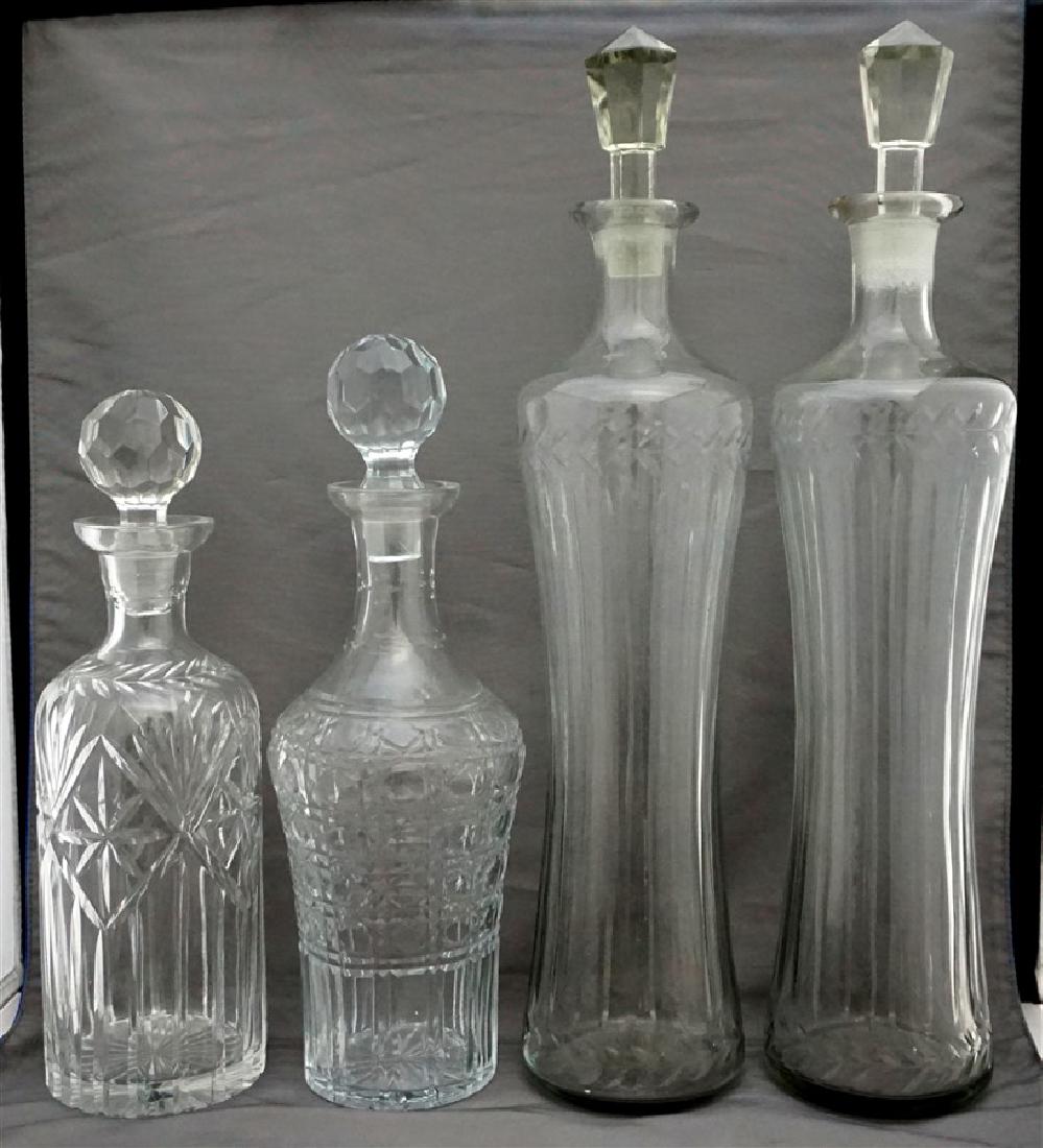 4PC EAPG GLASS DECANTERS- VARIOUS SIZES (1 of 8)