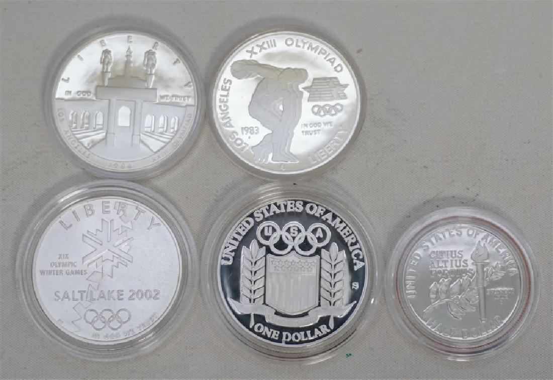 4 BOXED SETS OLYMPIC COINS SILVER DOLLARS (1 of 3)