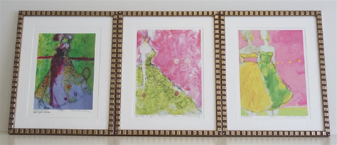 3 FRAMED RHONDA CORLEY FASHION PRINTS (1 of 7)