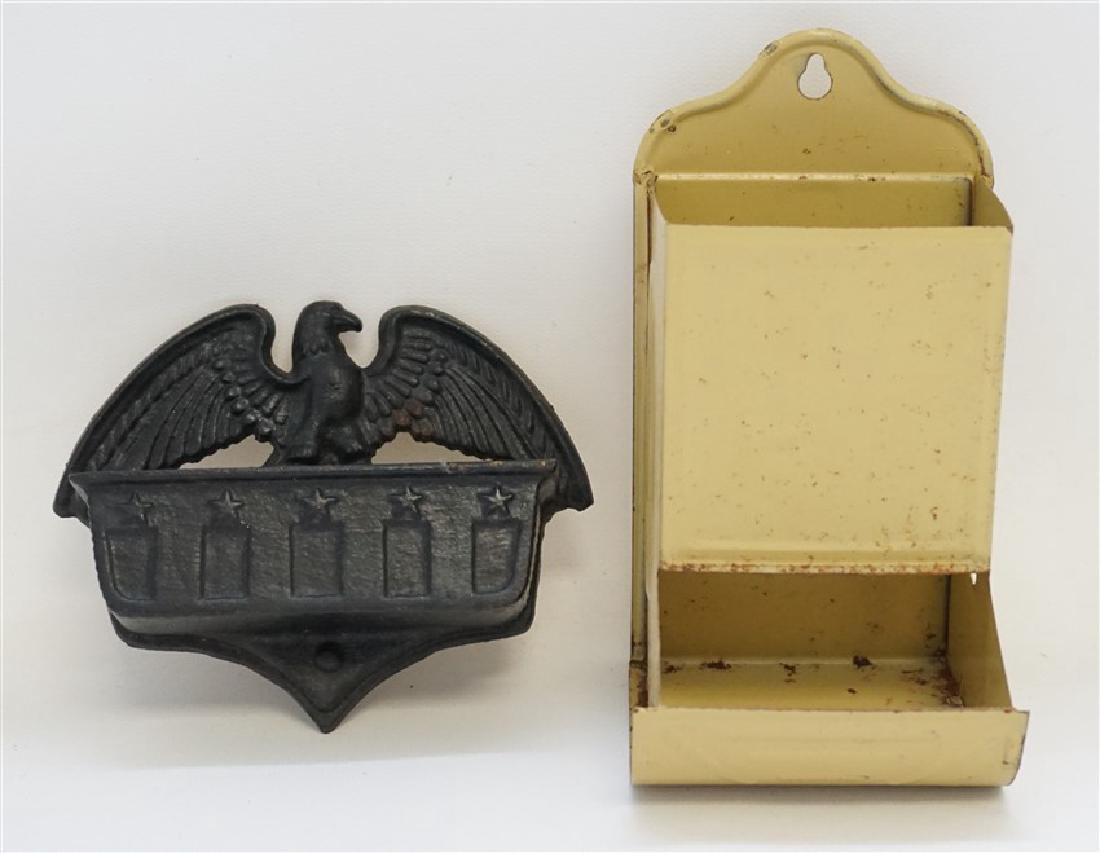 2 VINTAGE MATCH SAFES EAGLE + (1 of 7)
