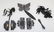 6 PC ENGLISH VICTORIAN JET JEWELRY - 9