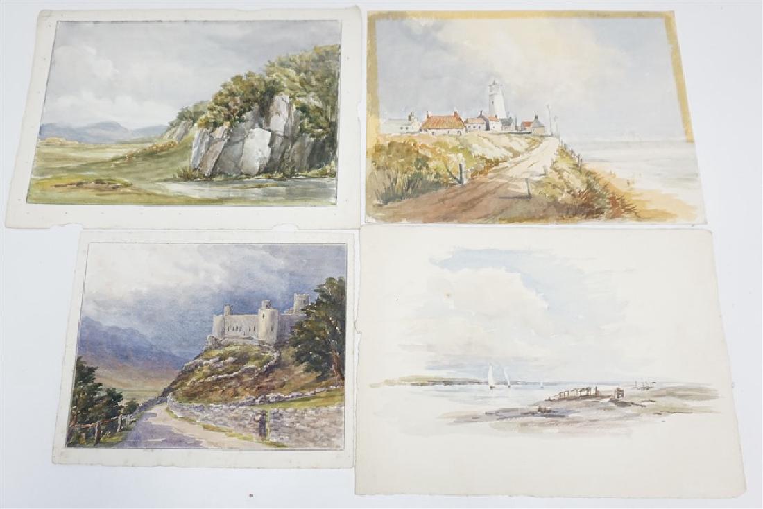 4 J.D. HOSEA (1910-2003) WATERCOLORS- SOME DOUBLE SIDED (1 of 6)