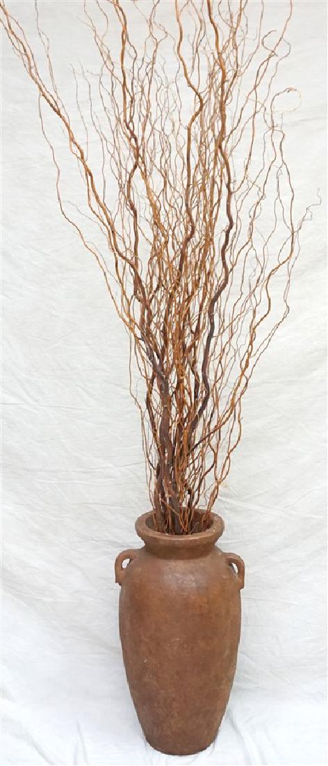 LARGE FRENCH POTTERY OLIVE JAR W WILLOW (1 of 7)