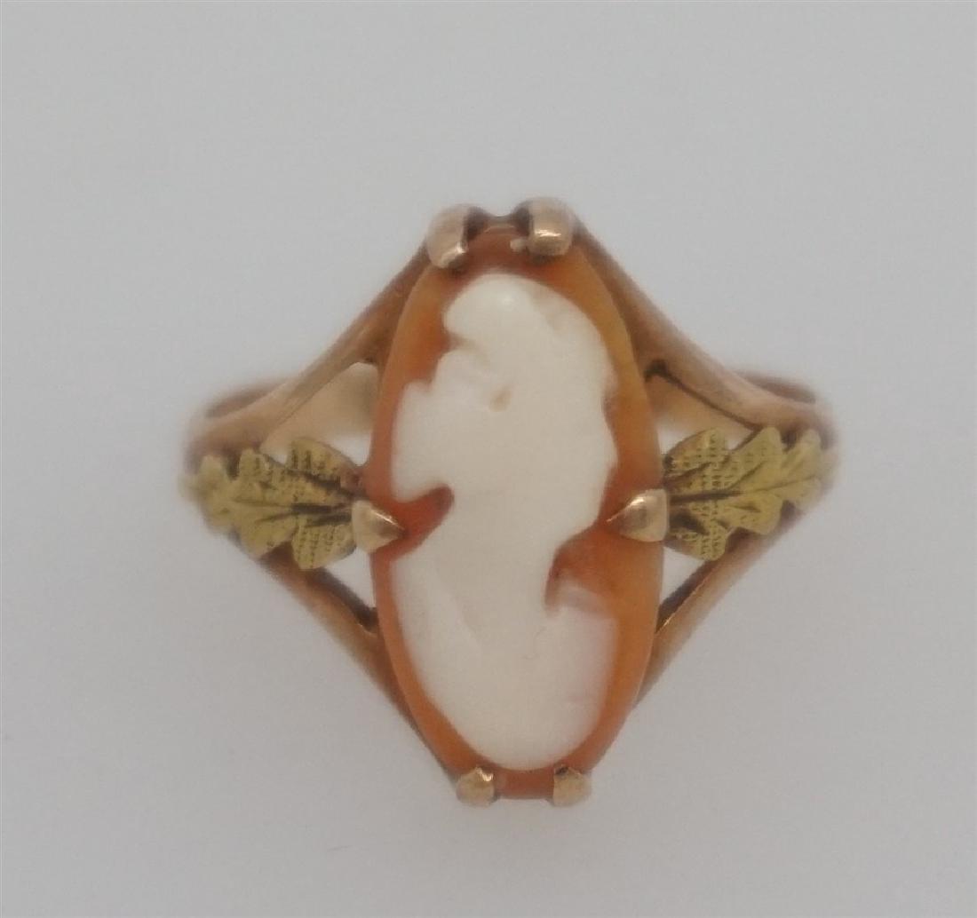 EDWARDIAN 10K GOLD CAMEO RING (1 of 6)