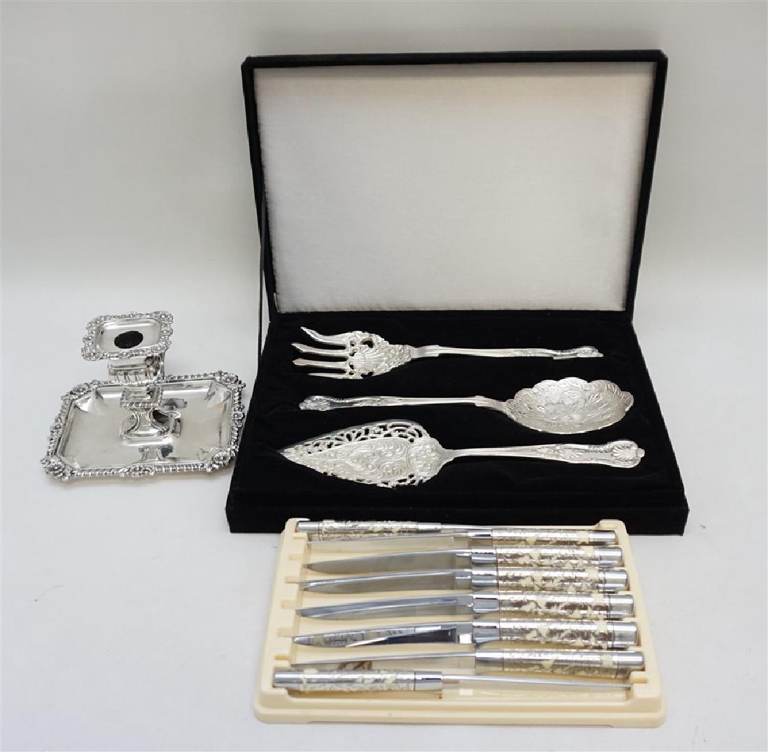 12 PC ORNATE SILVER PLATE CANDLE - SERVING & MORE (1 of 9)