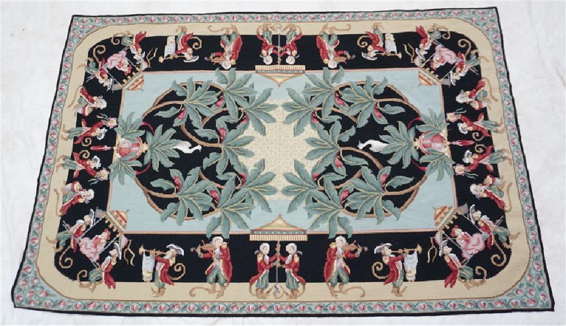 ROYAL MONKEYS NEEDLEPOINT AREA RUG (1 of 6)