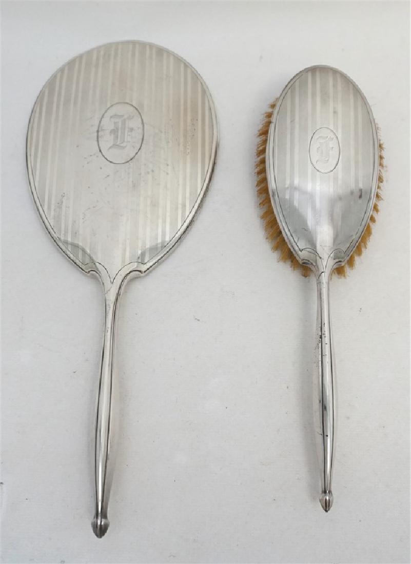 ART DECO STERLING SILVER MIRROR & BRUSH SET (1 of 9)