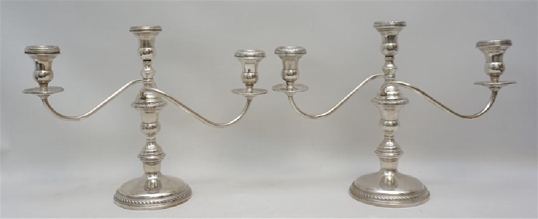 PAIR PREISNER STERLING SILVER CANDELABRA (1 of 9)