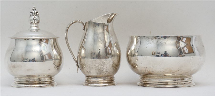 3 PC STERLING ROYAL DANISH INTERNATIONAL CREAMER & (1 of 10)