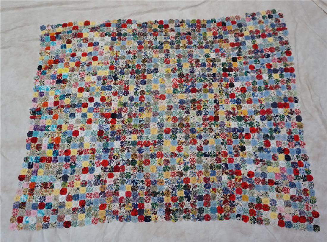 VINTAGE 1930s AMERICAN YO-YO QUILT (1 of 6)