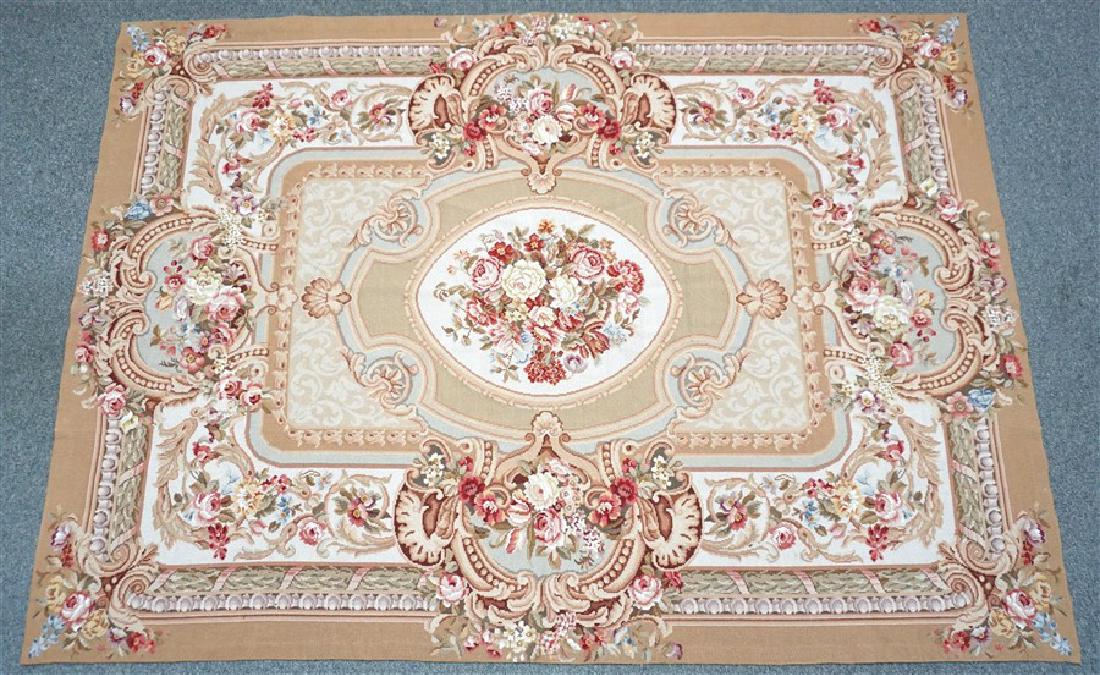 FRENCH SAVONNERIE RUG ROSES (1 of 7)