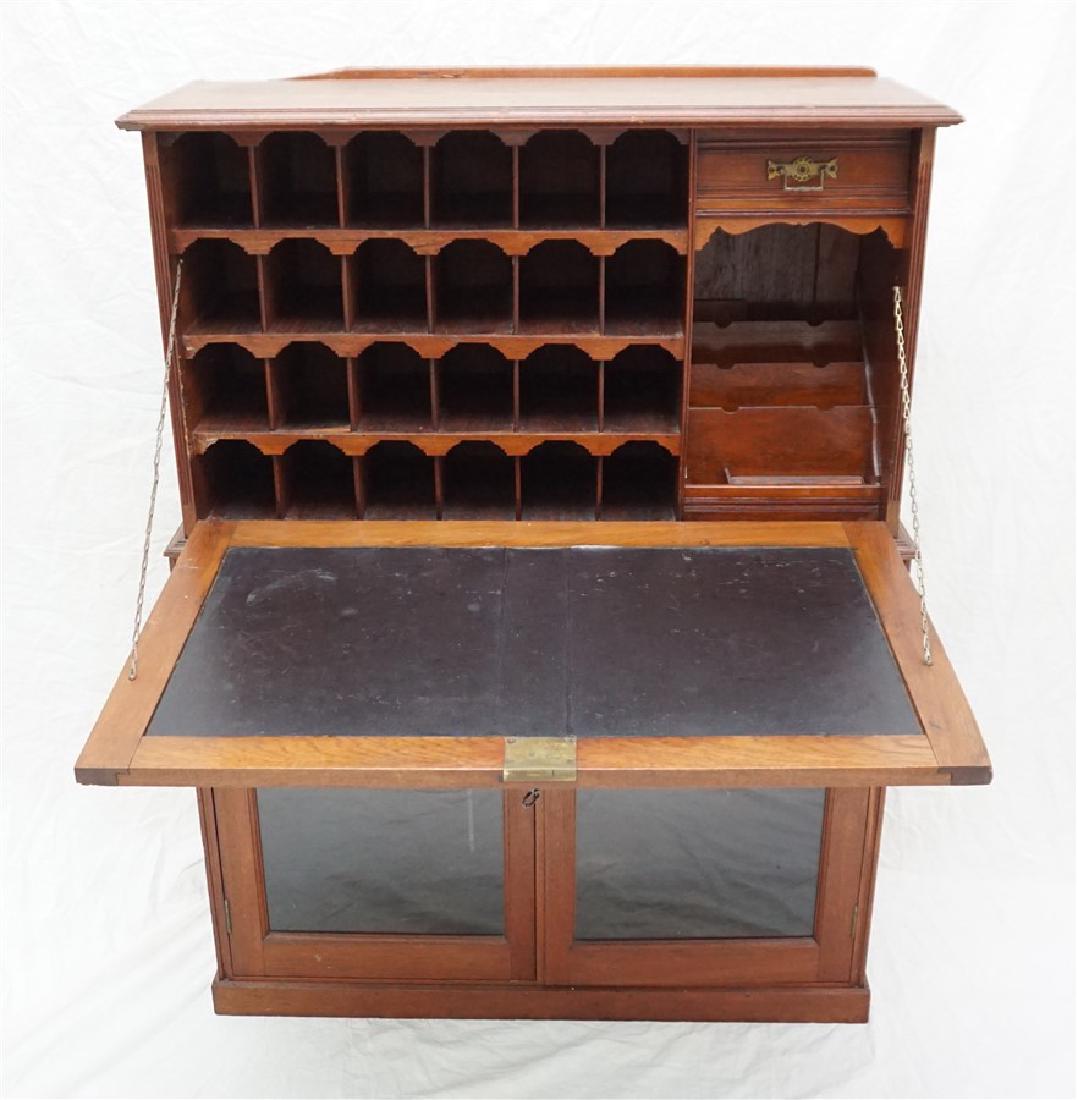 AMERICAN OAK BARRISTER DESK / BOOKCASE (1 of 11)