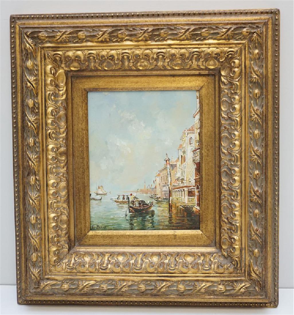 VENICE PAINTING OIL ON CANVAS SIGNED S. BOWE (1 of 8)