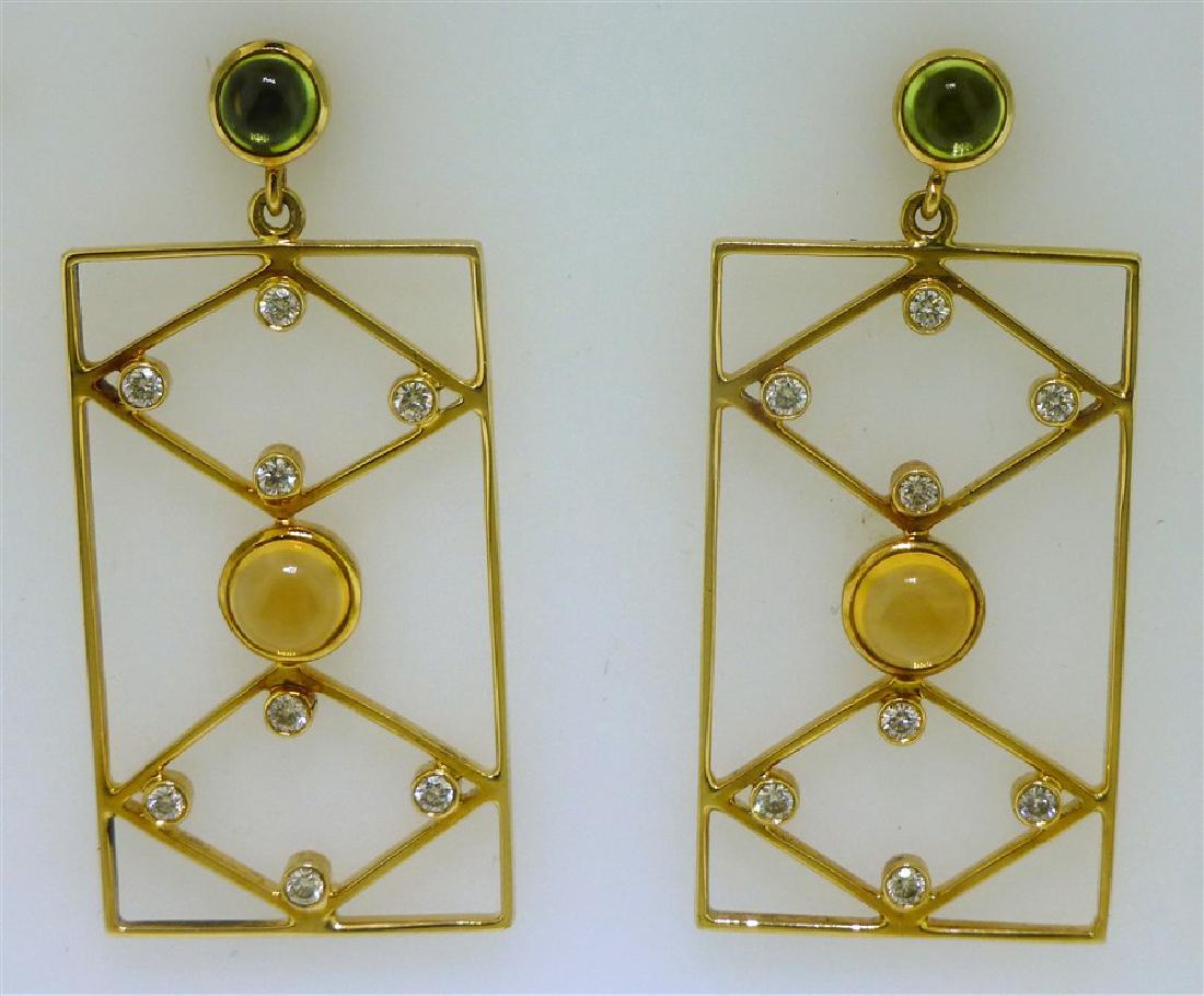 18KT GOLD DESIGNER EARRINGS (8.00 GRAMS) (1 of 5)