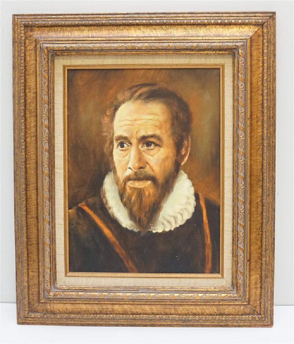 DUTCH OIL PORTRAIT AFTER VAN DER NEER: Vintage 20th c. Original Oil on Canvas after Dutch Artist Eglon Van der Neer. Eglon Van der Neer was a Dutch painter of historical scenes, portraits and elegant, fashionable people, and later of lands