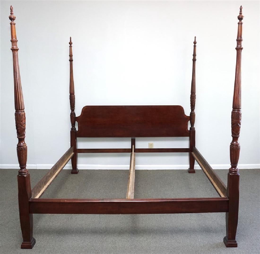 KING SIZED CARVED RICE BED