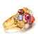 VINTAGE 14k MULTI STONE RING