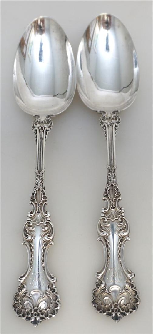 2 WHITING STERLING SILVER POMPADOUR SERVING SPOONS (1 of 5)