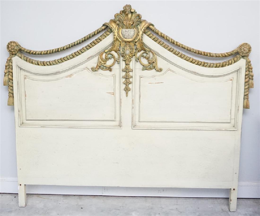 ANTIQUE NAPOLEON III PARCEL GILT HEADBOARD (1 of 8)