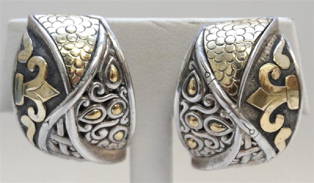 18KT GOLD & STERLING CLIP ON EARRINGS (1 of 7)