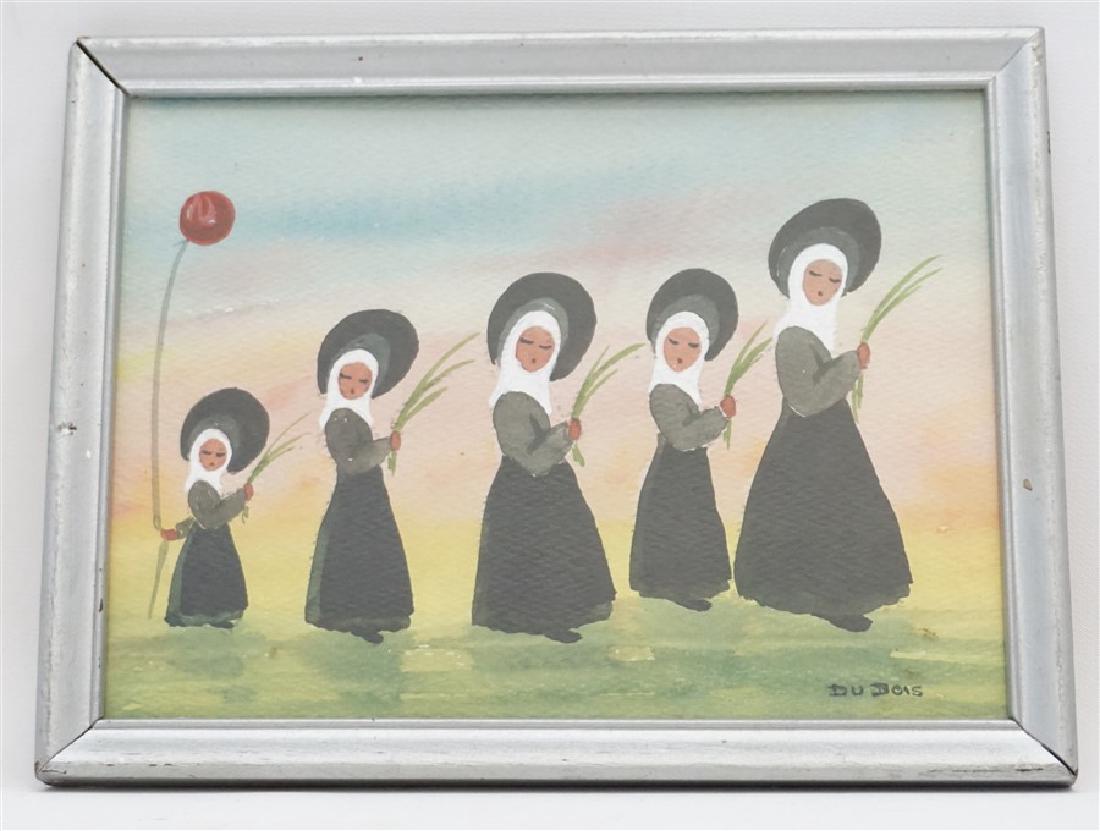 VINTAGE FRENCH NUNS WATERCOLOR - DUBOIS (1 of 6)