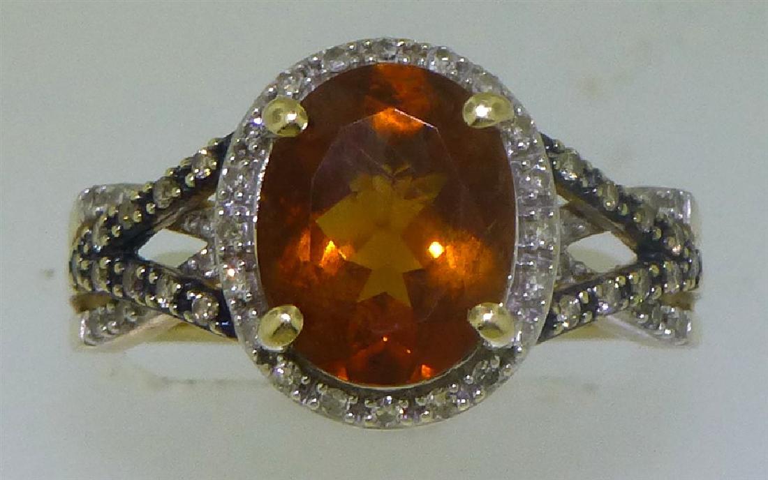 10KT YELLOW GOLD MADEIRA CITRINE RING- SIZE 7 (1 of 5)