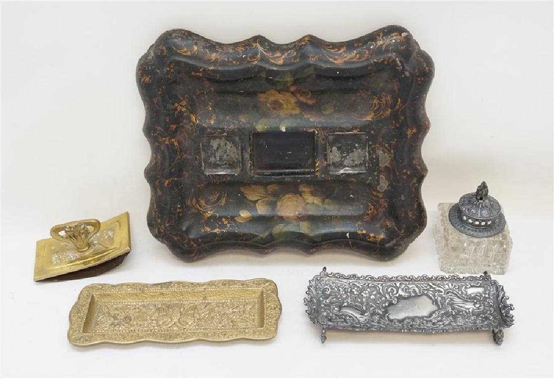 5 pc ANTIQUE DESK ACCESSORIES (1 of 6)