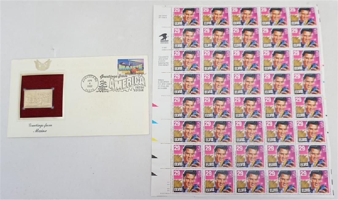 COMMEMORATIVE ELVIS STAMPS & MAINE STAMP (1 of 4)