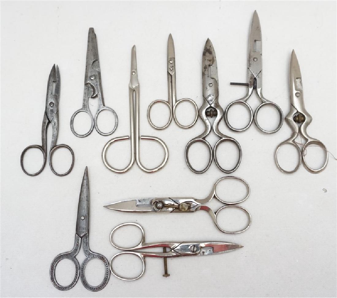 10 ANTIQUE / VINTAGE SEWING SCISSORS + (1 of 5)