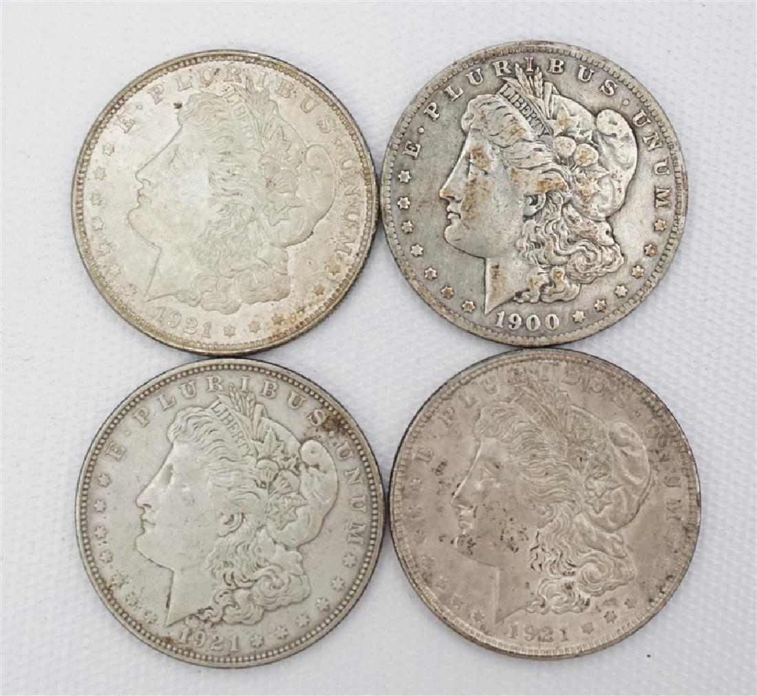4 MORGAN SILVER DOLLARS (1 of 2)