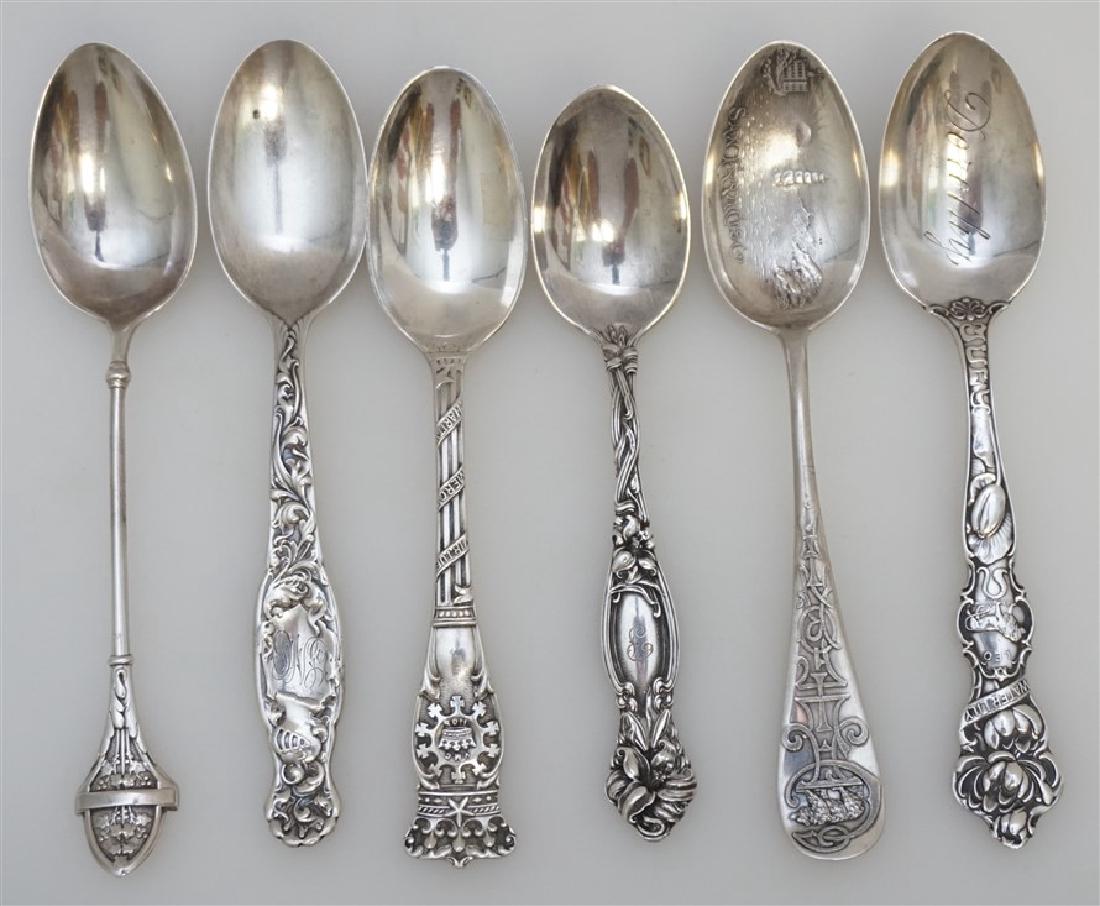 6 ANTIQUE STERLING ORNATE SPOONS (1 of 5)