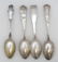 4 STERLING CHARLESTON SC SPOONS - 4
